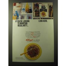 1992 Kellogg's All-Bran Cereal Ad - If you're looking to maintain regularity