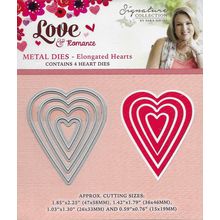 Crafter's Companion. Sara Davies. Elongated Hearts Die Set. Die Cutting Crafts