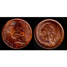Australia One Cent 1988 Used. Coin Possum Queen Elizabeth II 1c QE II
