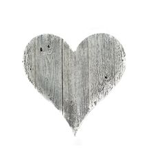 24" Rustic Farmhouse White Wash Large Wooden Heart