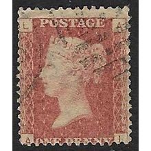 GB 1858 QUEEN VICTORIA 1d RED PLATE 148 OF USED SG43/44 " AL "