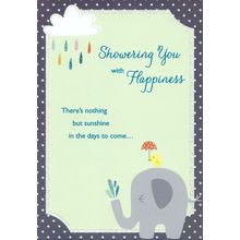 Showering You with Happiness - Baby Shower Greeting Card - 6086