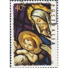 AUSTRALIA, CHRISTMAS, Madonna and Child, violet 1995, 40c, #3