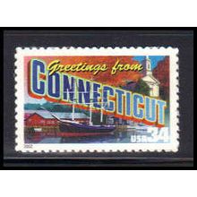 3567 34c Connecticut Fine MNH V2714