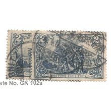 GERMANY EMPIRE #79 VERY NICE 2 MARK USED 2 EA