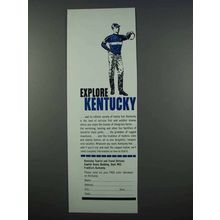 1962 Kentucky Tourism Ad - Explore Kentucky