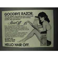 1983 Hair Off Ad - Goodbye Razor