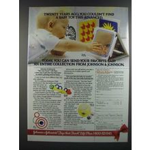 1986 Johnson & Johnson Toys Ad - Visual Display, Wiggle Worm, Red Rings