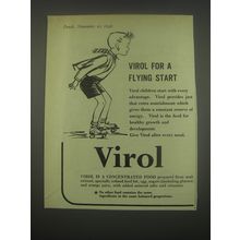 1949 Virol Food Ad - Virol for a flying start