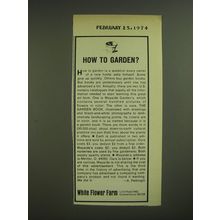 1974 White Flower Farm Wayside Garden's Advertisement - How to garden?
