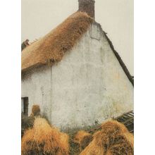 Thatcher Thatching Medieval Cottage Camden Graphics Postcard