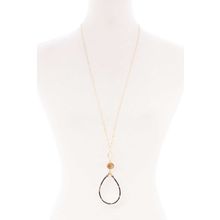Teardrop Pendant Long Necklace