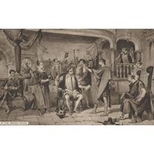 Shakespeare In The Green Room Painting Antique Tucks Postcard