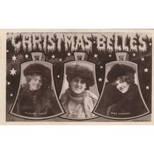 Christmas Belles Marie Studholme Zena Dare Actress Real Photo Postcard