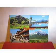multiview, ST. JOHANN IN TIROL, AUSTRIA used postcard 1990 postmark =