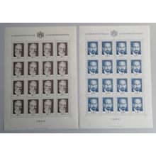 Liechtenstein Pioneers of Philately 2nd series 2v Sheets 1969 MNH SG#504-505