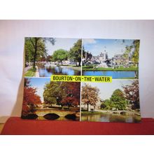 multiview, BOURTON-ON-THE-WATER, Gloucestershire unused postcard by J A Dixon =