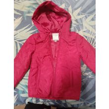 girls size 6 dark pink hooded padded jacket