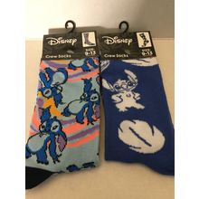 TWO NEW Disney Stitch Unisex Crew Socks Size 9-13