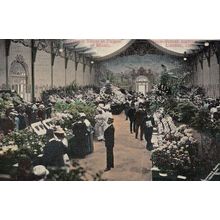 British Franco Exhibition Flower Show Postcard