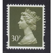 Y1694 U318 30p Dp Olive-Grey ENSCHEDE PVA(bluish) BLUE FLUOR ~ Unmounted Mint