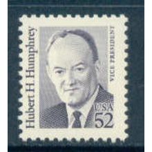 2189 52c Hubert Humphrey Barely Clears MNH Dry Gum Plt/20 UR 1 L07534