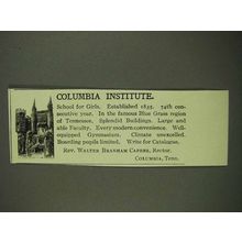1908 Columbia Institute Ad
