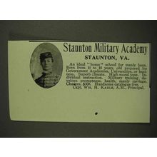 1903 Staunton Military Academy Ad