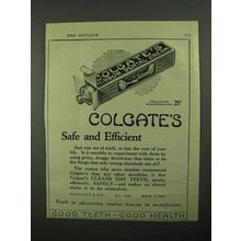 1922 Colgate's Toothpaste Ad - Colgate's Safe and Efficient