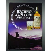 1987 Teacher's Scotch Ad - A Welcome Awaiting