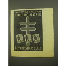 1945 Christmas Seals Ad - Protect your home from Tuberculosis