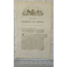 1820 Act of Parliament: defray charge of Barracks in Regent's Park