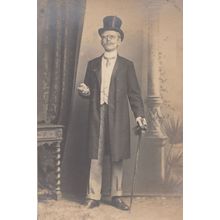 Our Boys Geoffrey Chambers Reading Victorian Theatre Manager Antique Postcard
