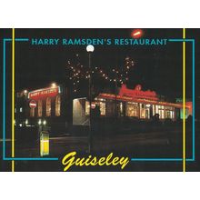 Harry Ramsdens Fish & Chip Shop At Night Restaurant Postcard