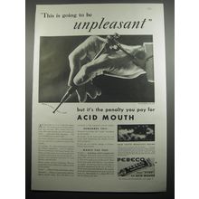 1933 Pebeco Tooth Paste Ad - This is going to be unpleasant