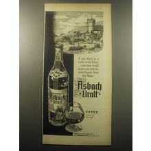 1959 Asbach Uralt Brandy Ad - If you dined in a castle on the Rhine