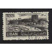 Lebanon Amphitheatre Byblos 300p KEY VALUE 1952 Canc SG#463