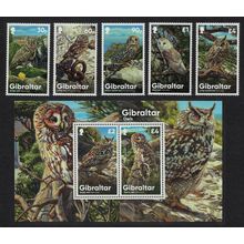 Gibraltar Owls 5v+MS FV£12.80 2020 MNH SG#1911-MS1916