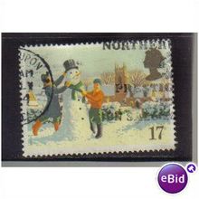 1990 GB CHRISTMAS BUILDING A SNOWMAN F/U SG 1526