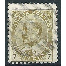 Canada 1903 SG180 7c Yellow-Olive Fine Used ... .