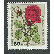 BERLIN -1982 80pf +40 'HUMANITARIAN - ROSES' FINE USED (EBID44-866)