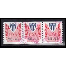 Used CVP32 41c Shield Fine Strip of 3 PA5300