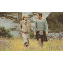Princess Diana Prince Charles Balmoral By The Dee Rare Royal Wedding Postcard