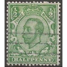 1912 SG347 1/2d Yellow-Green Wmk Royal Cypher Simple Good Used ....