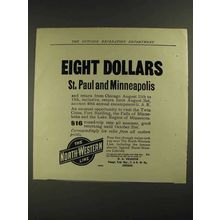 1906 North-Western Line Ad - Eight Dollars St. Paul