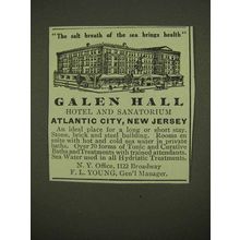 1911 Galen Hall Hotel and Sanatorium Ad - Sea Health