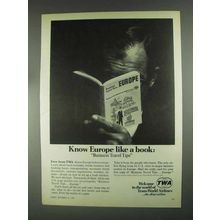 1967 TWA Airlines Ad - Know Europe Like a Book
