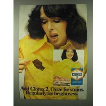 1978 Clorox 2 Bleach Ad - Once for Stains