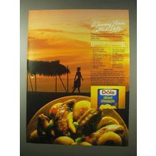 1984 Dole Sliced Pineapple Ad - Bird of Paradise Recipe
