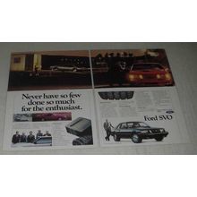 1984 Ford Mustang SVO Ad - So Few Done So Much